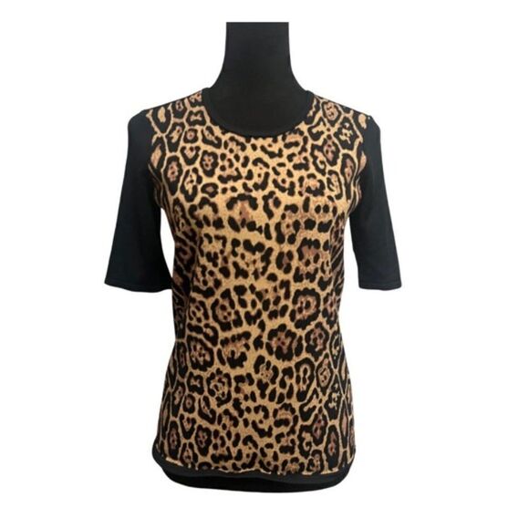Pink Tartan Animal Print Top - Picture 1 of 7